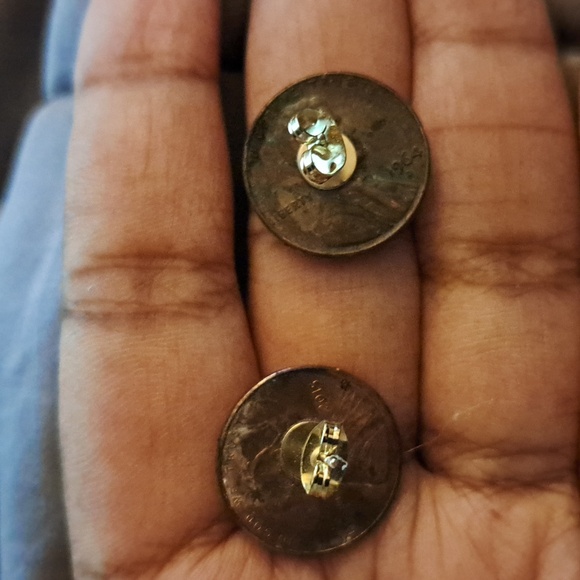 Glitter Penny Resin Earrings NWT - Picture 4 of 4